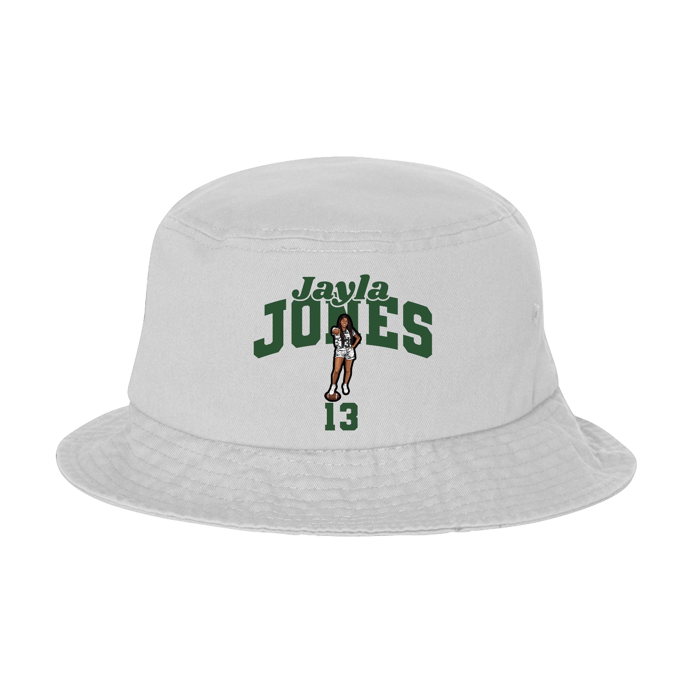 Bucket Cap — Signature Arch in White