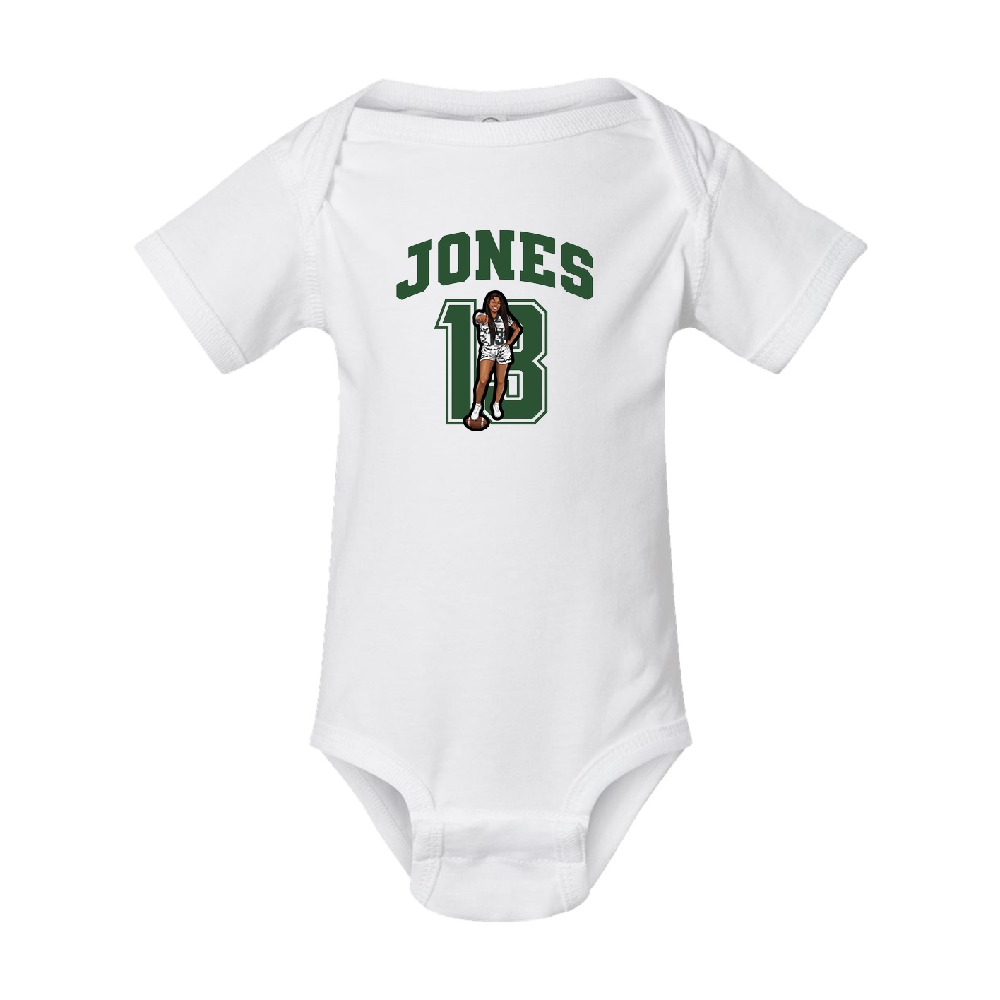 Baby Onesie — Number in White