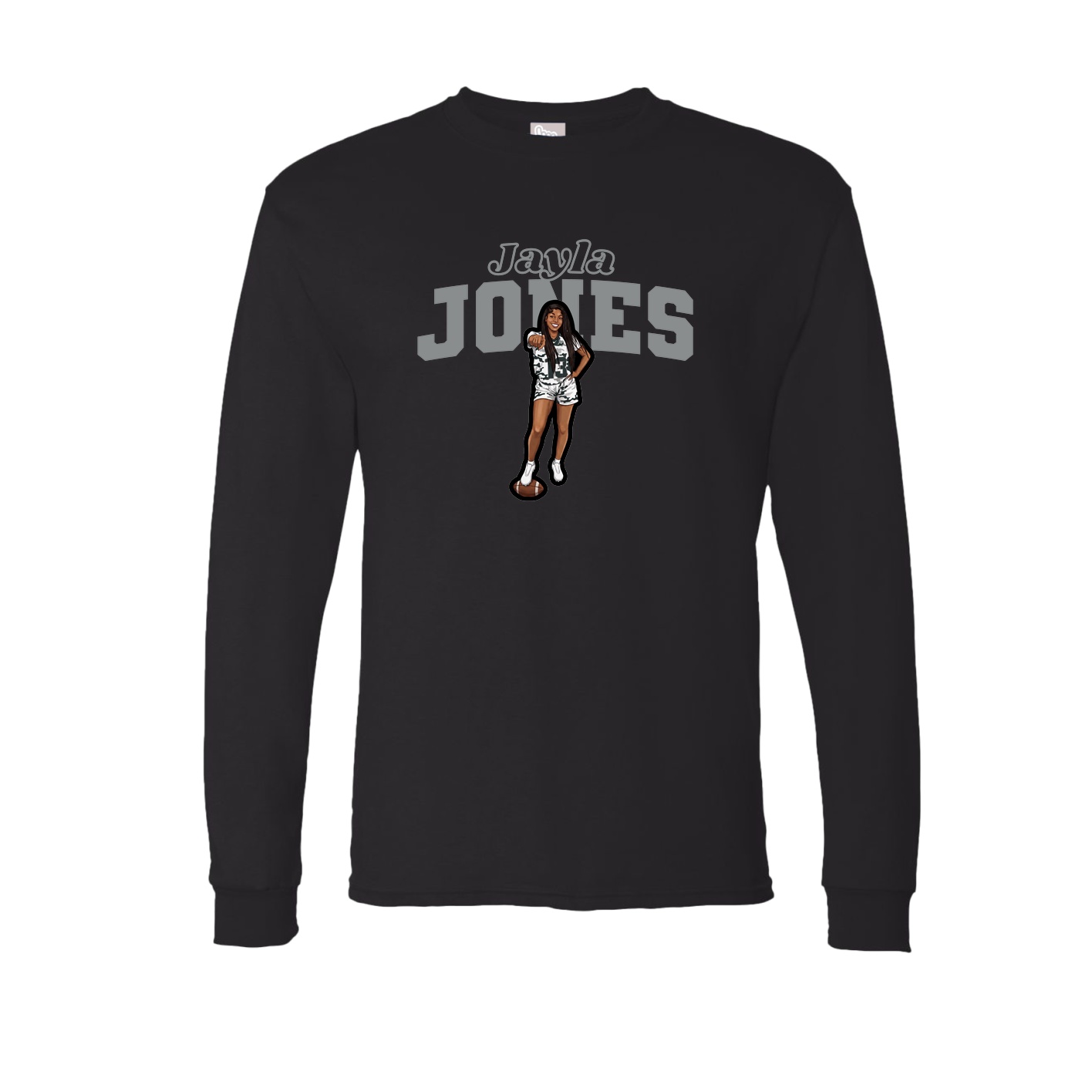 Long Sleeve Tee — Name Arch in Black