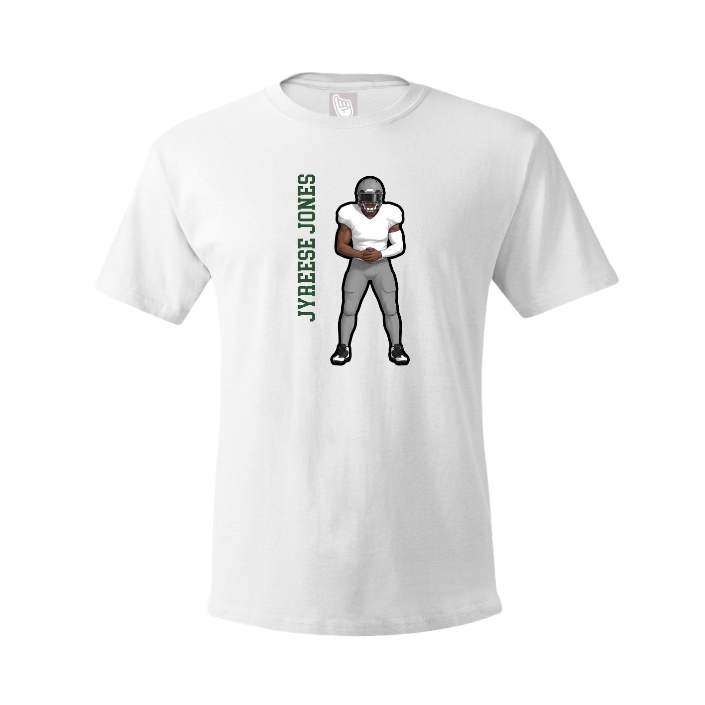 Tee — Name Vertical in White