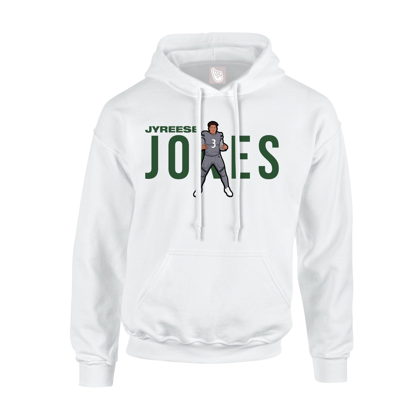 Youth Hoodie — Player Name in White