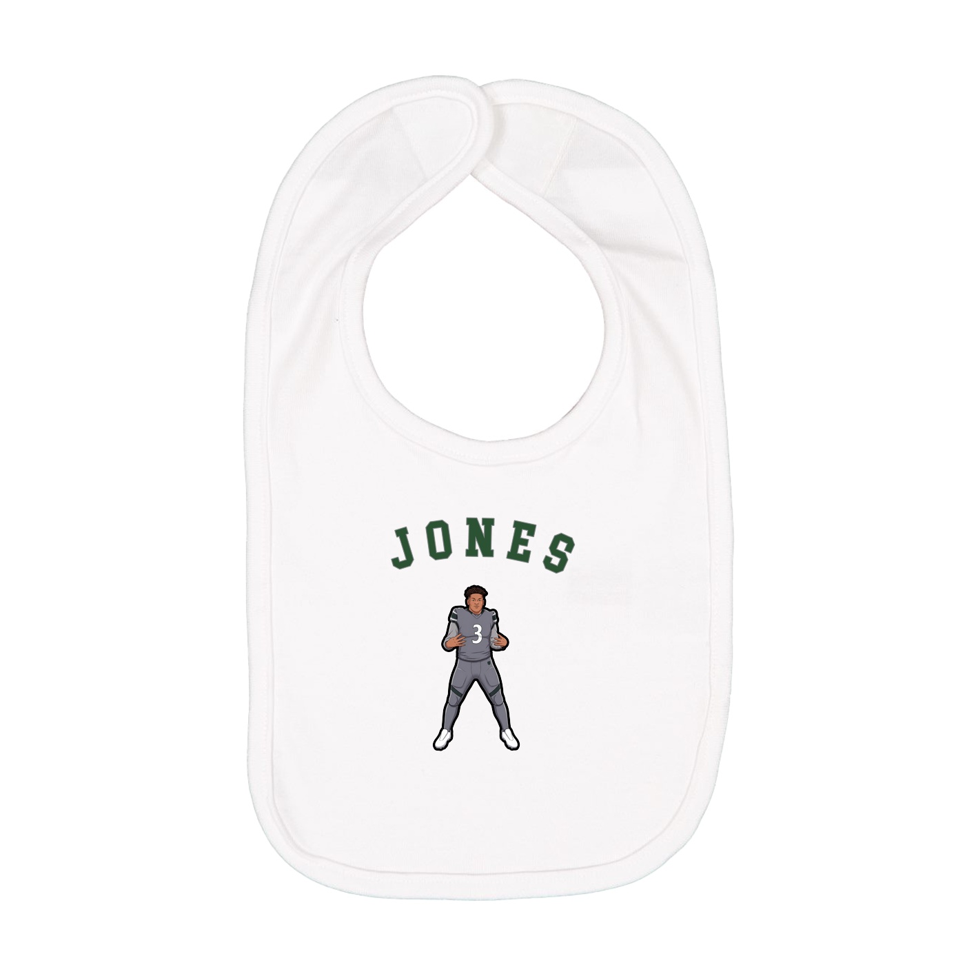 Infant Bib — Shirsey Arch in White