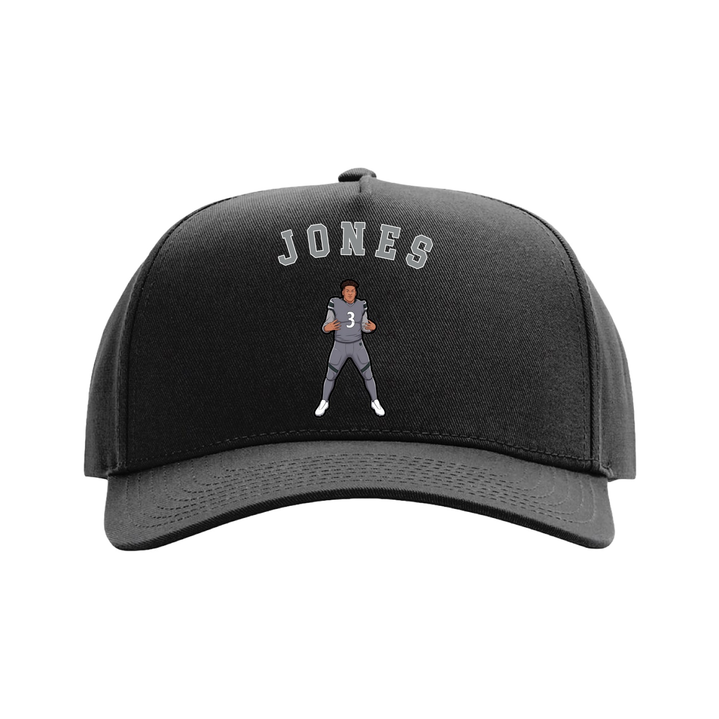 Full Fabric Five-Panel Champ Cap — Shirsey Arch in Black