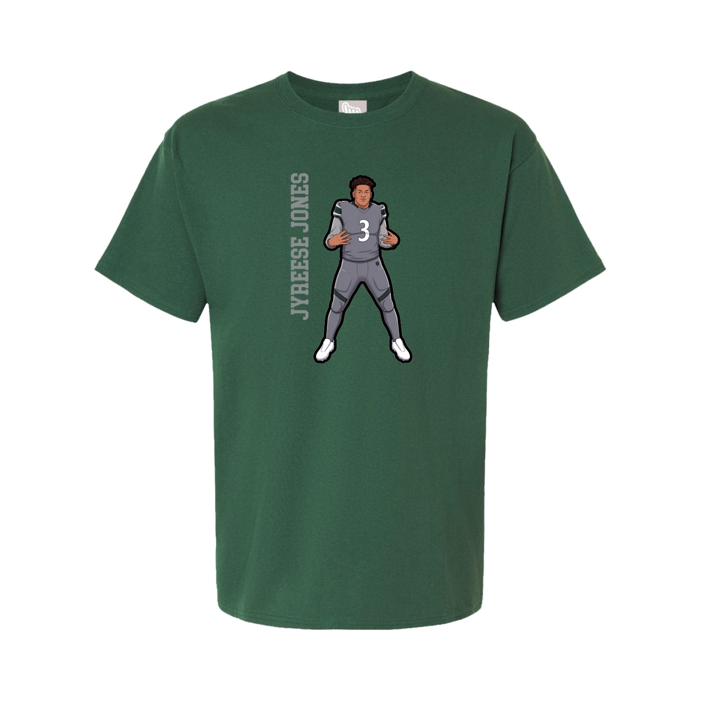 Tee — Name Vertical in Green