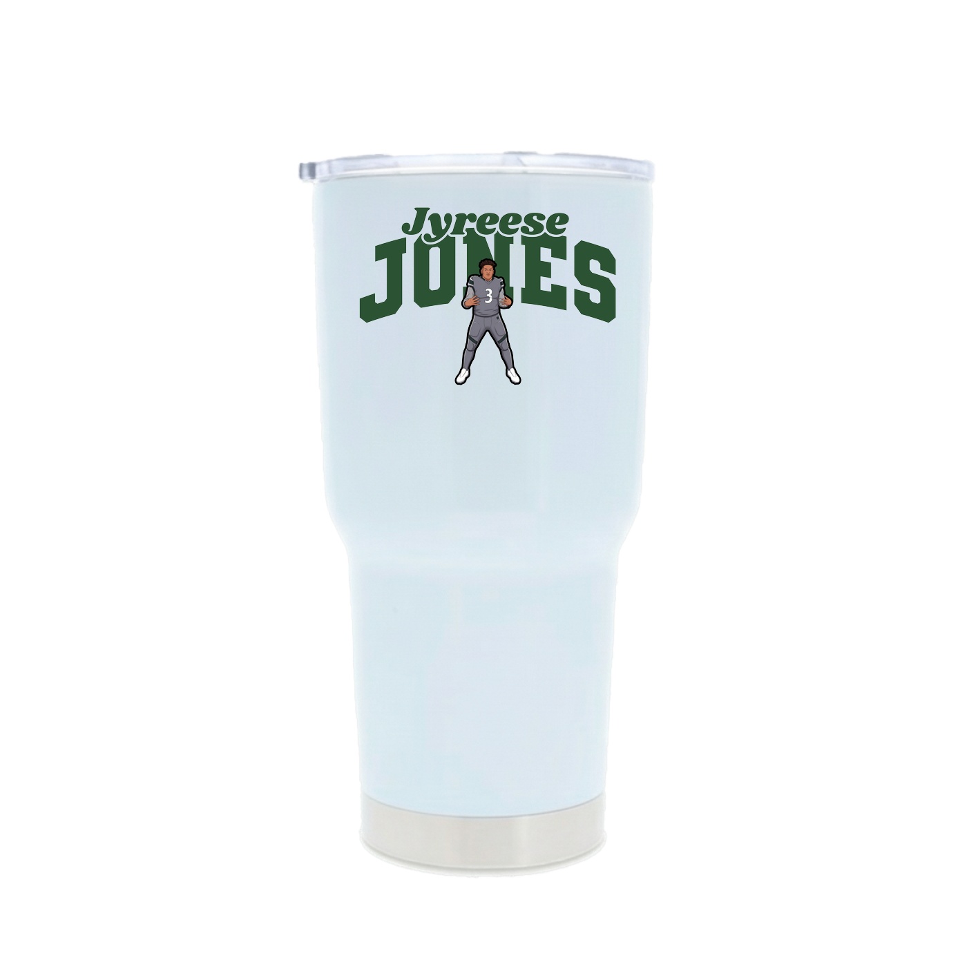 30oz Stainless Steel Tumbler — Signature Arch in White