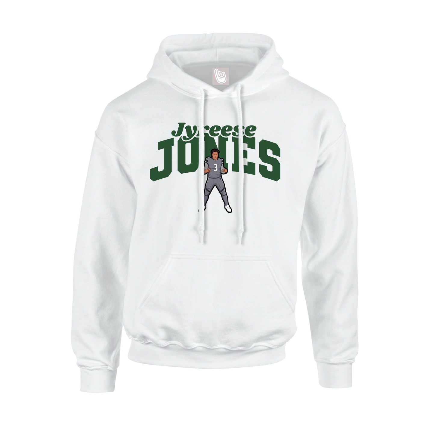 Hoodie — Signature Arch in White
