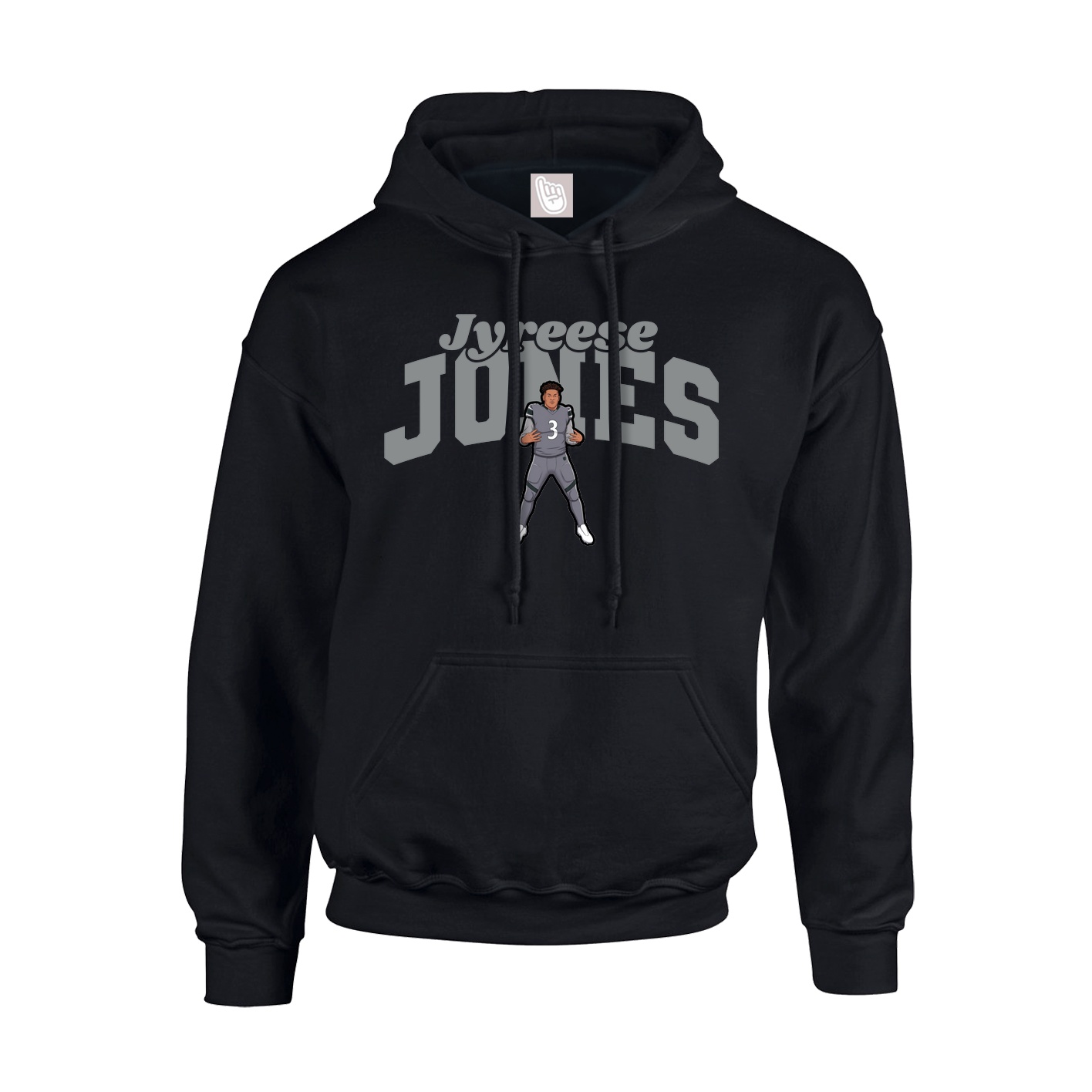 Youth Hoodie — Signature Arch in Black