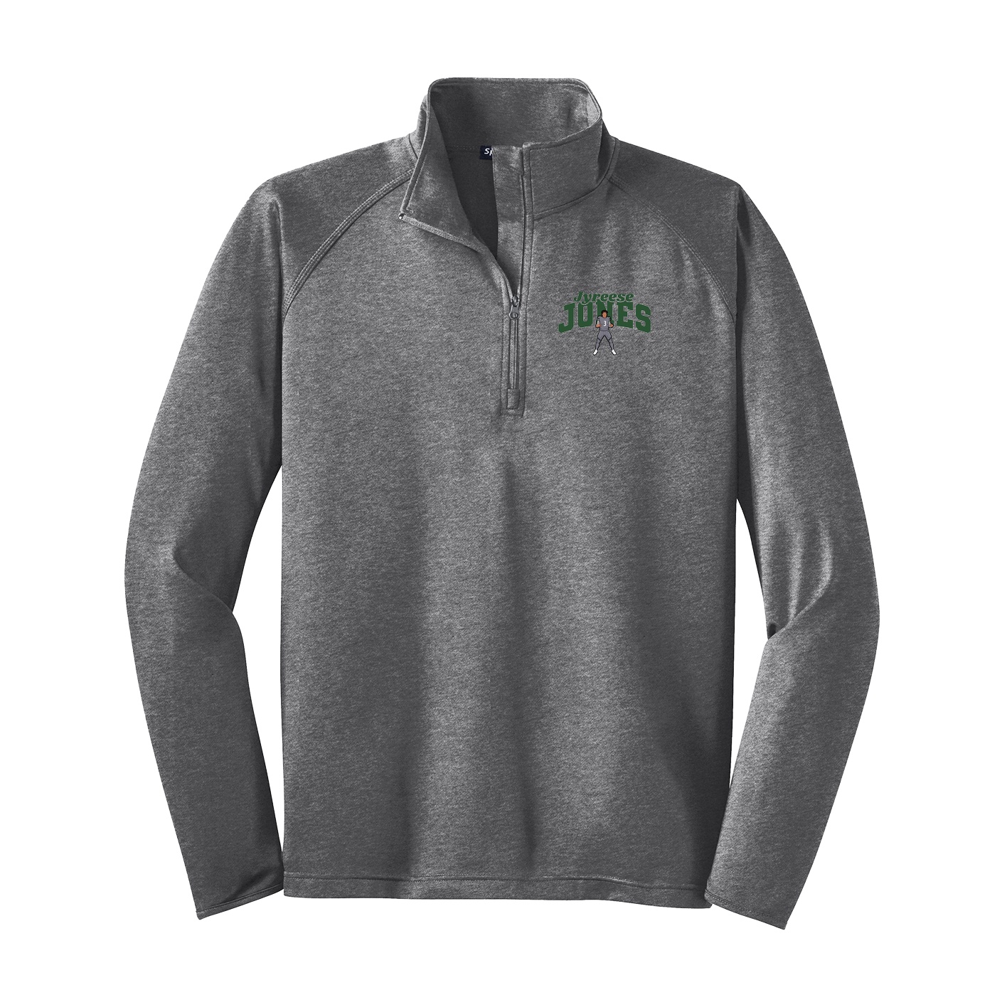 Q-Zip Pullover — Signature Arch in Grey