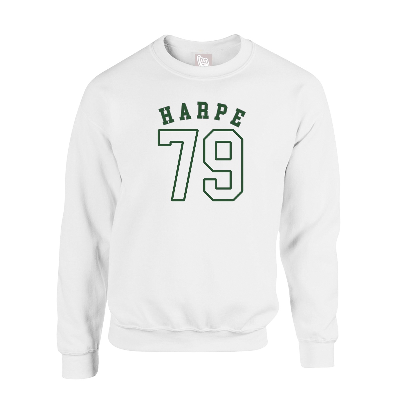 Fleece Crew — Shirsey Arch in White