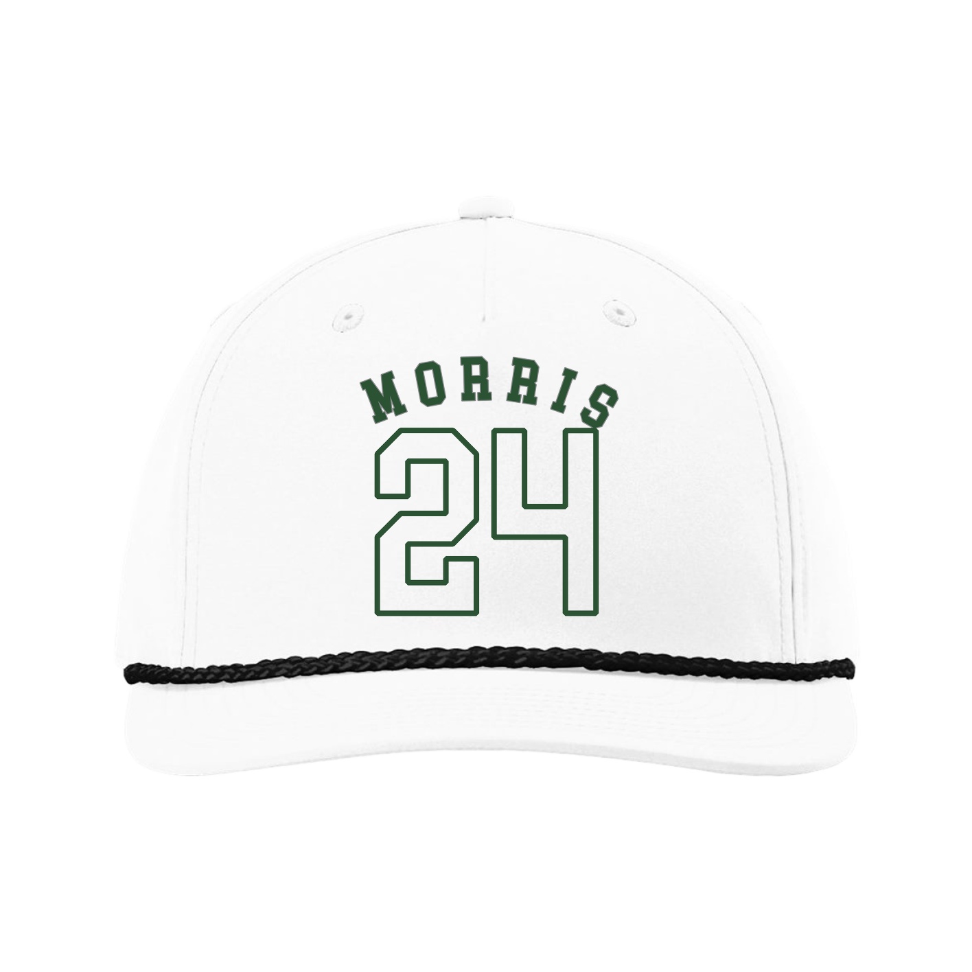Five-Panel Classic Rope Cap — Shirsey Arch in White