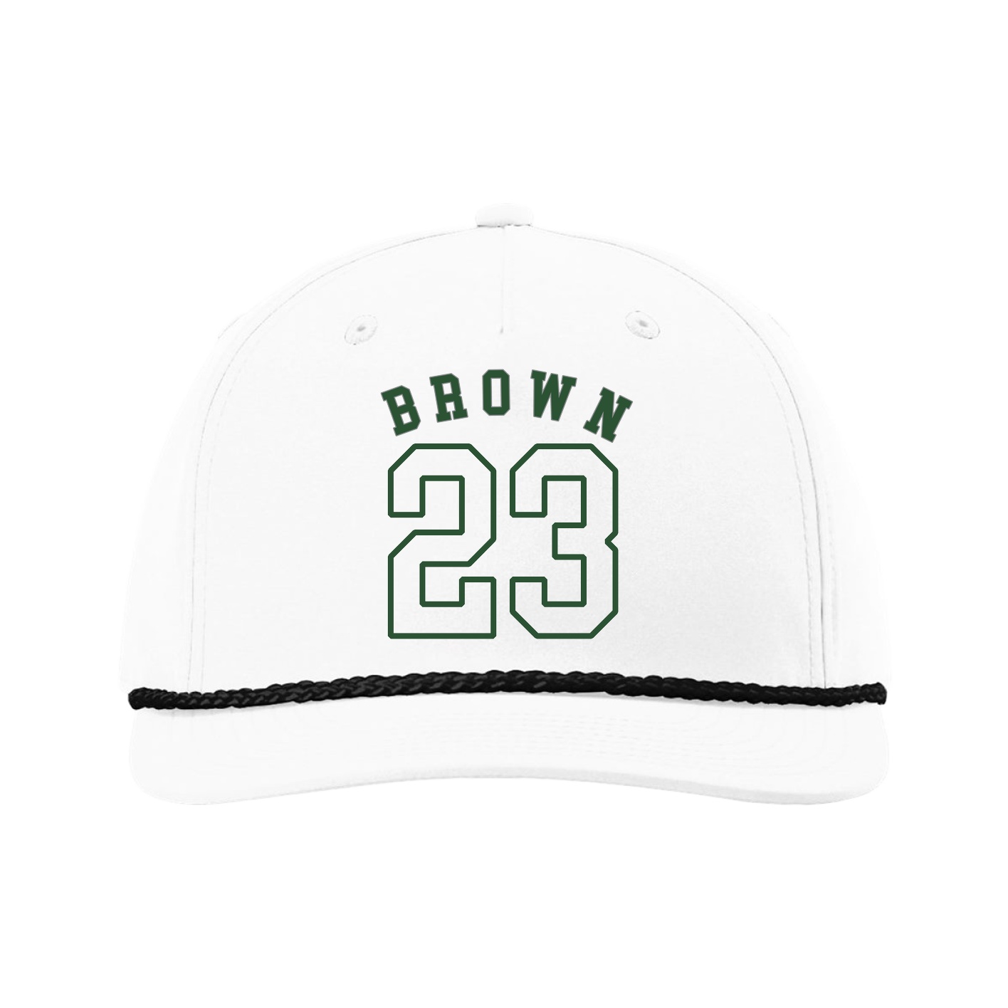 Five-Panel Classic Rope Cap — Shirsey Arch in White