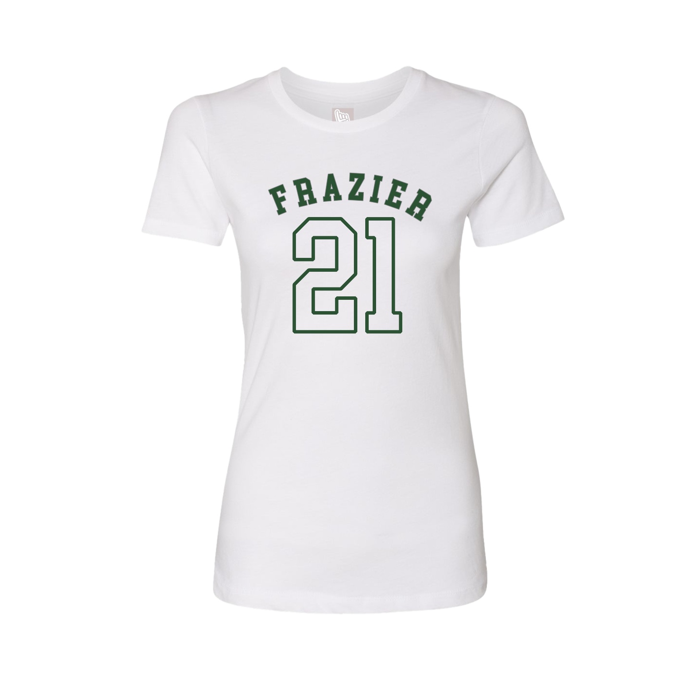Fitted Women's Tee — Shirsey Arch in White