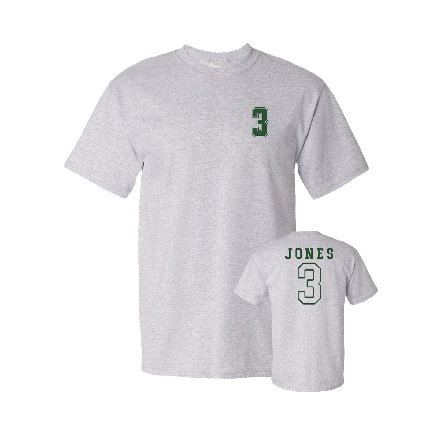 Youth Tee — Chest Back in Grey
