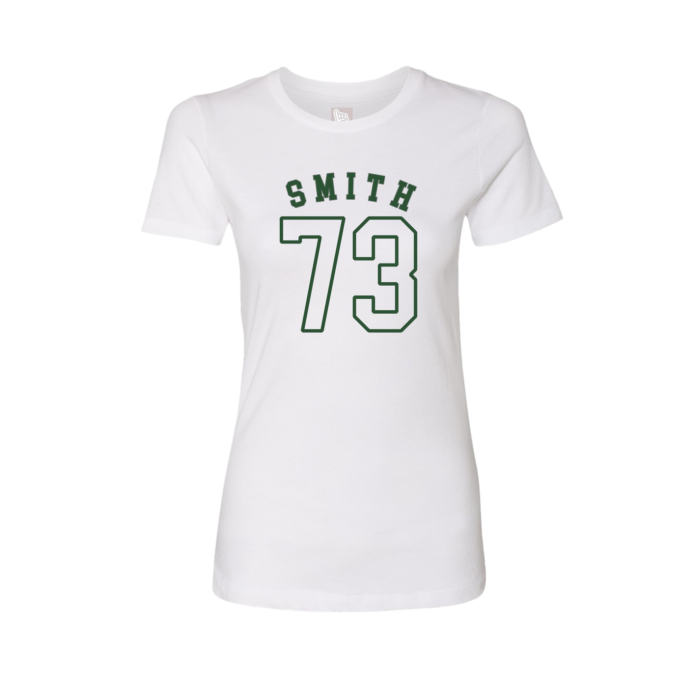 Fitted Women's Tee — Shirsey Arch in White