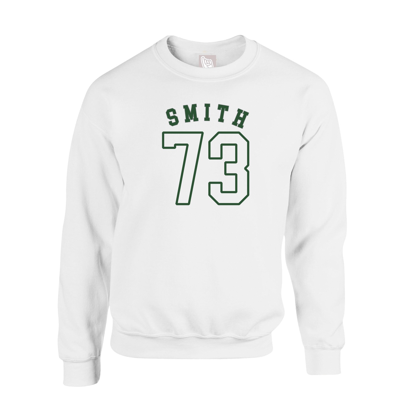 Fleece Crew — Shirsey Arch in White