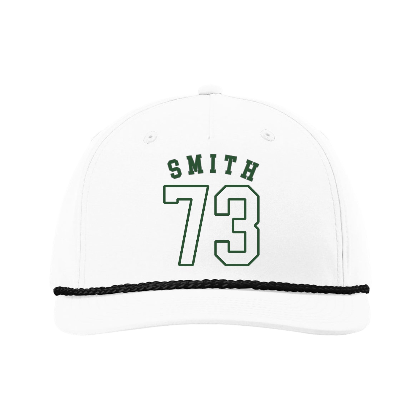 Five-Panel Classic Rope Cap — Shirsey Arch in White