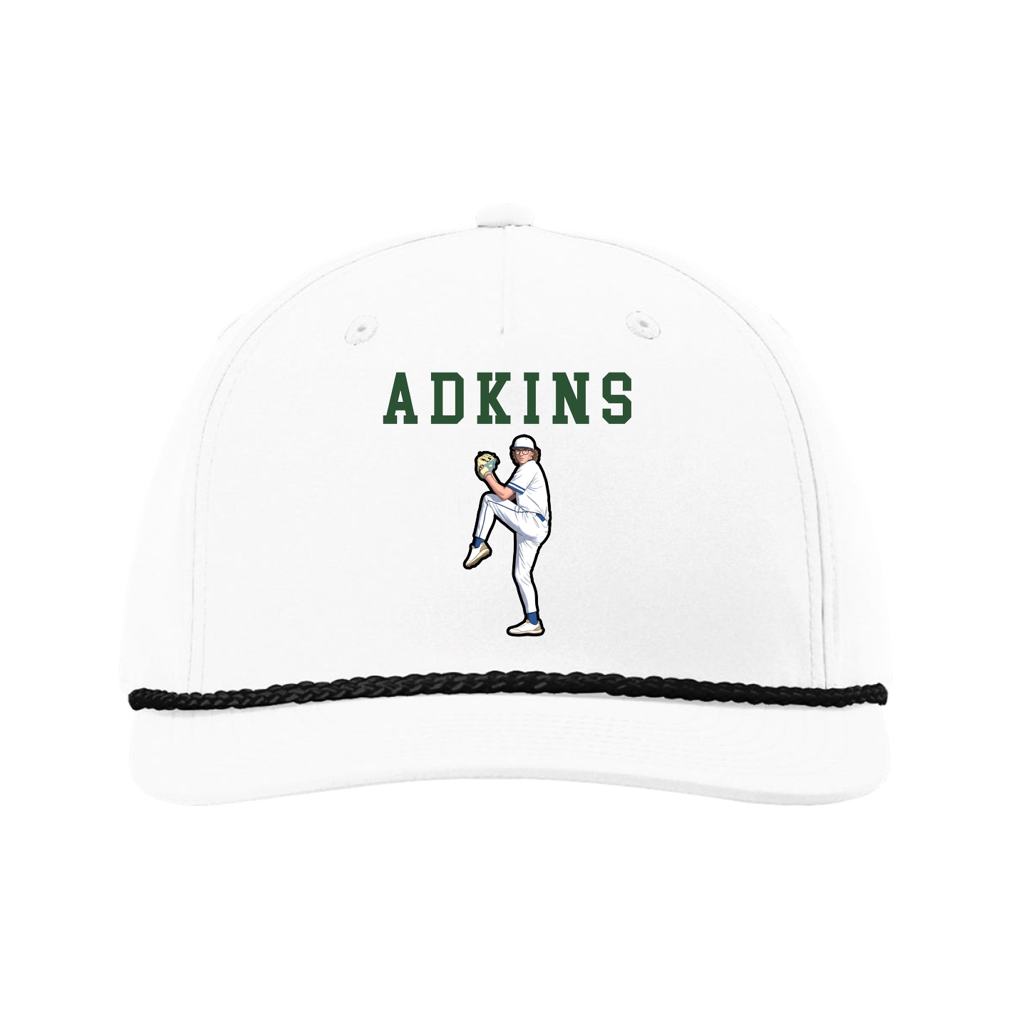 Five-Panel Classic Rope Cap — Shirsey in White