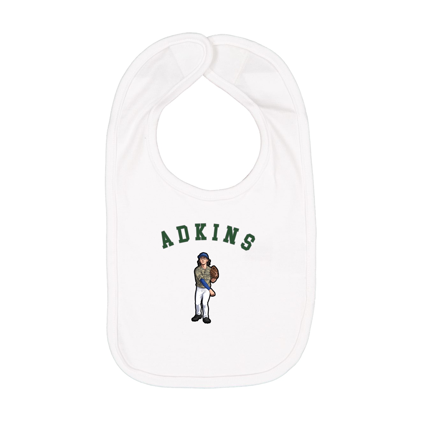 Infant Bib — Shirsey Arch in White