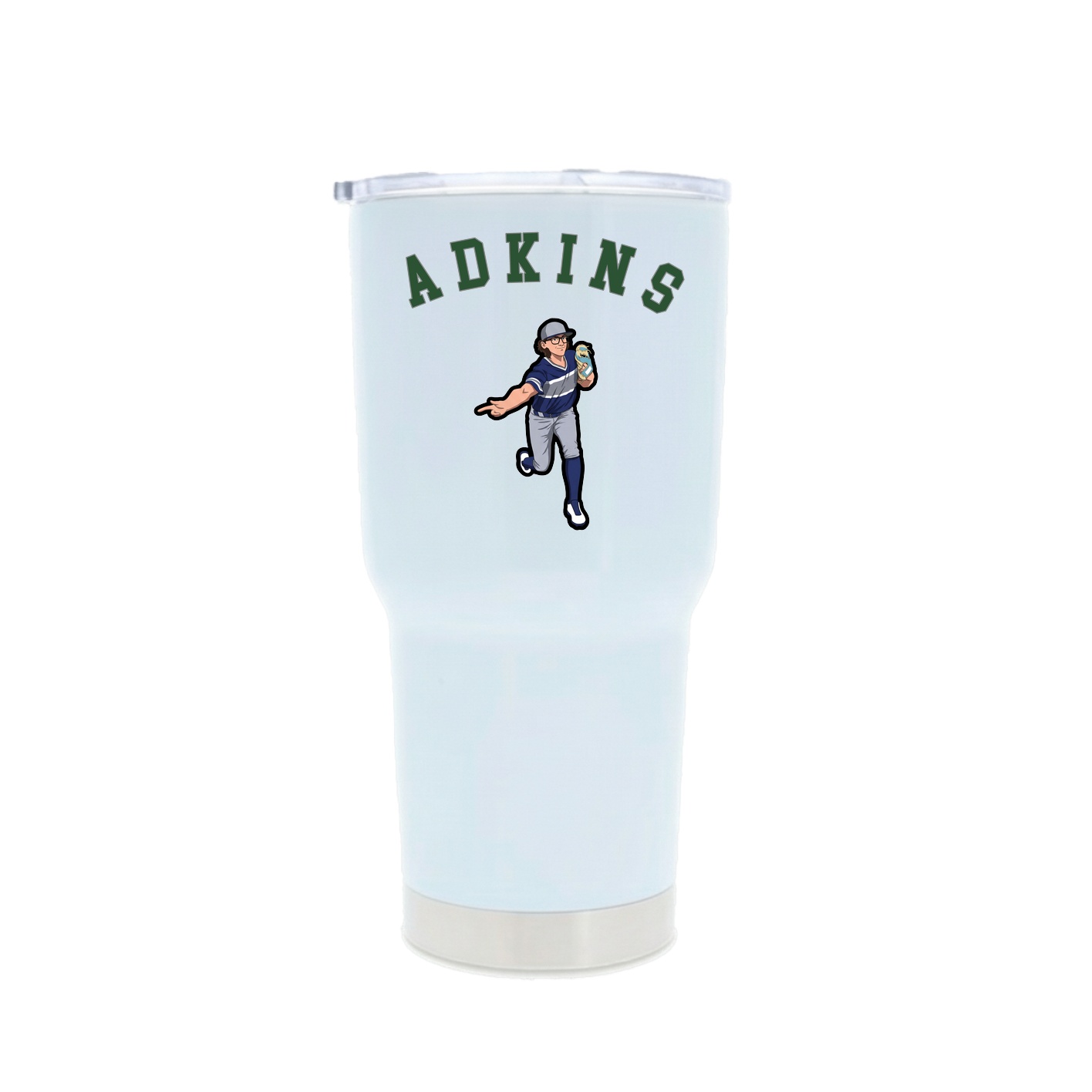 30oz Stainless Steel Tumbler — Shirsey Arch in White