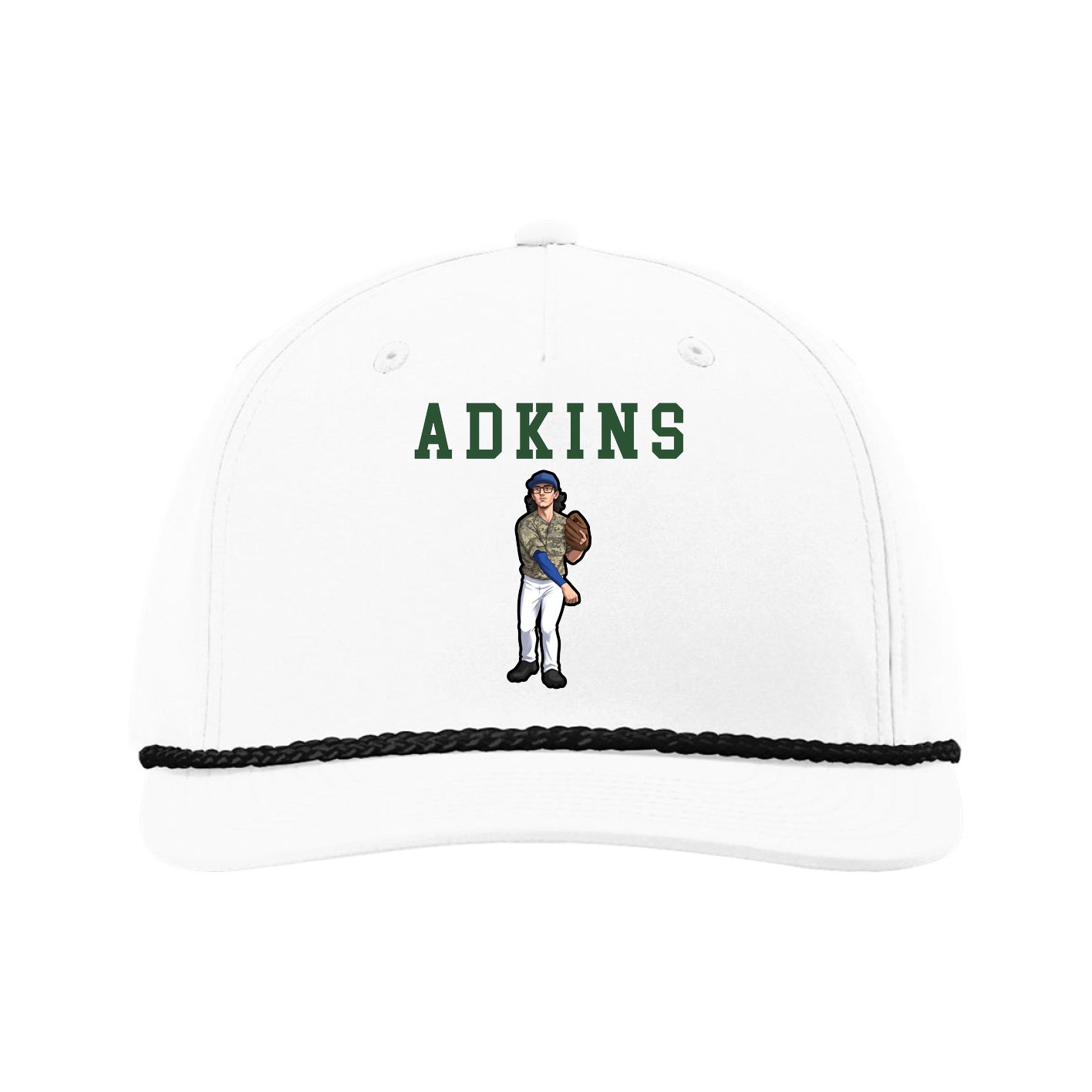 Five-Panel Classic Rope Cap — Shirsey in White