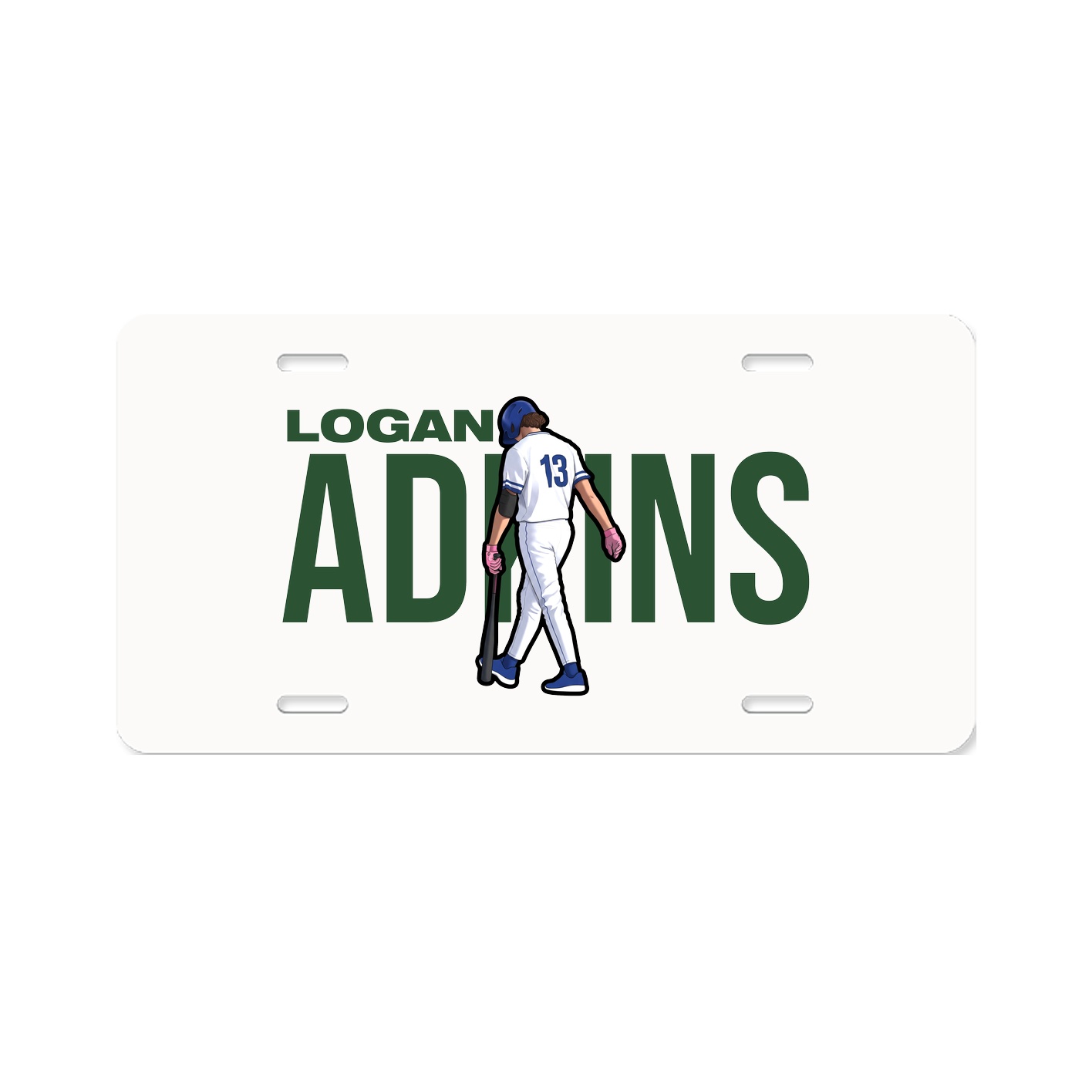 License Plate — Player Name in Classic
