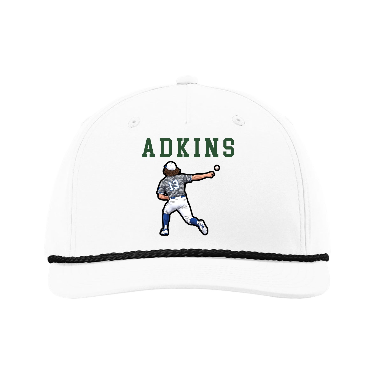 Five-Panel Classic Rope Cap — Shirsey in White