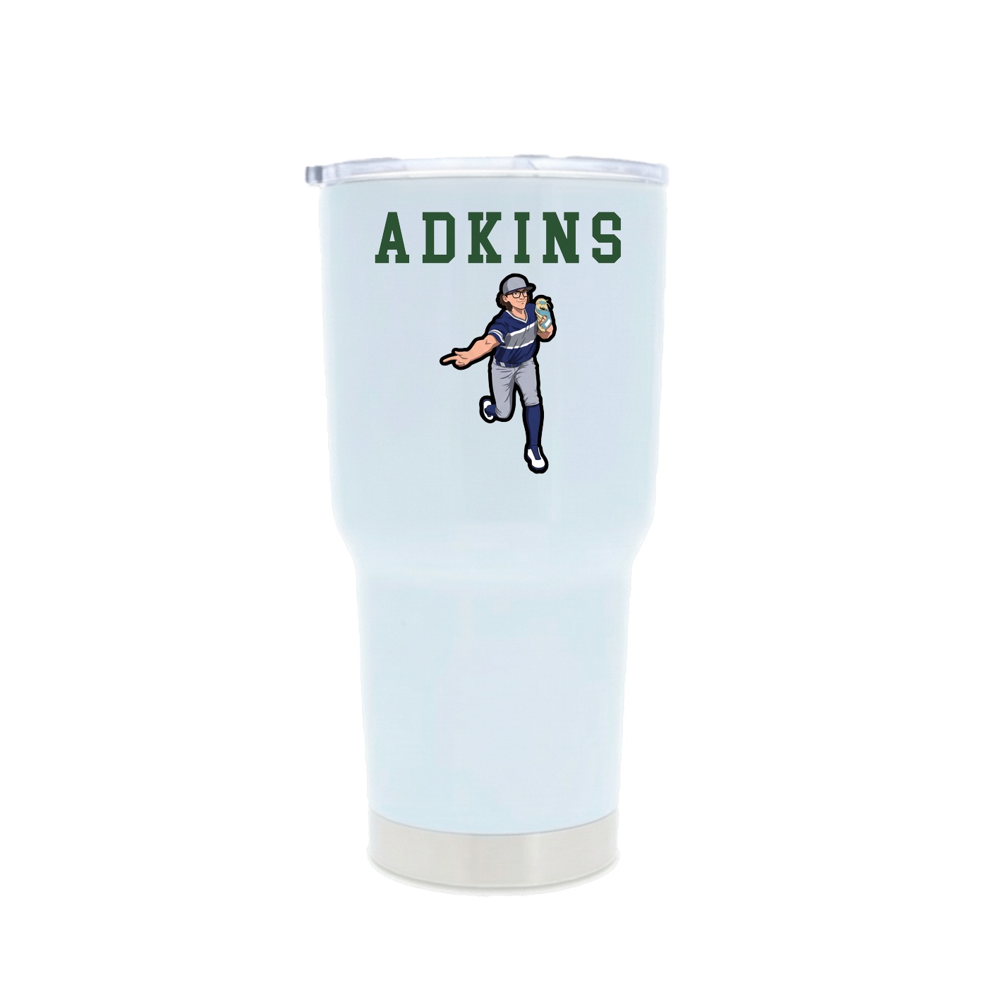 30oz Stainless Steel Tumbler — Shirsey in White
