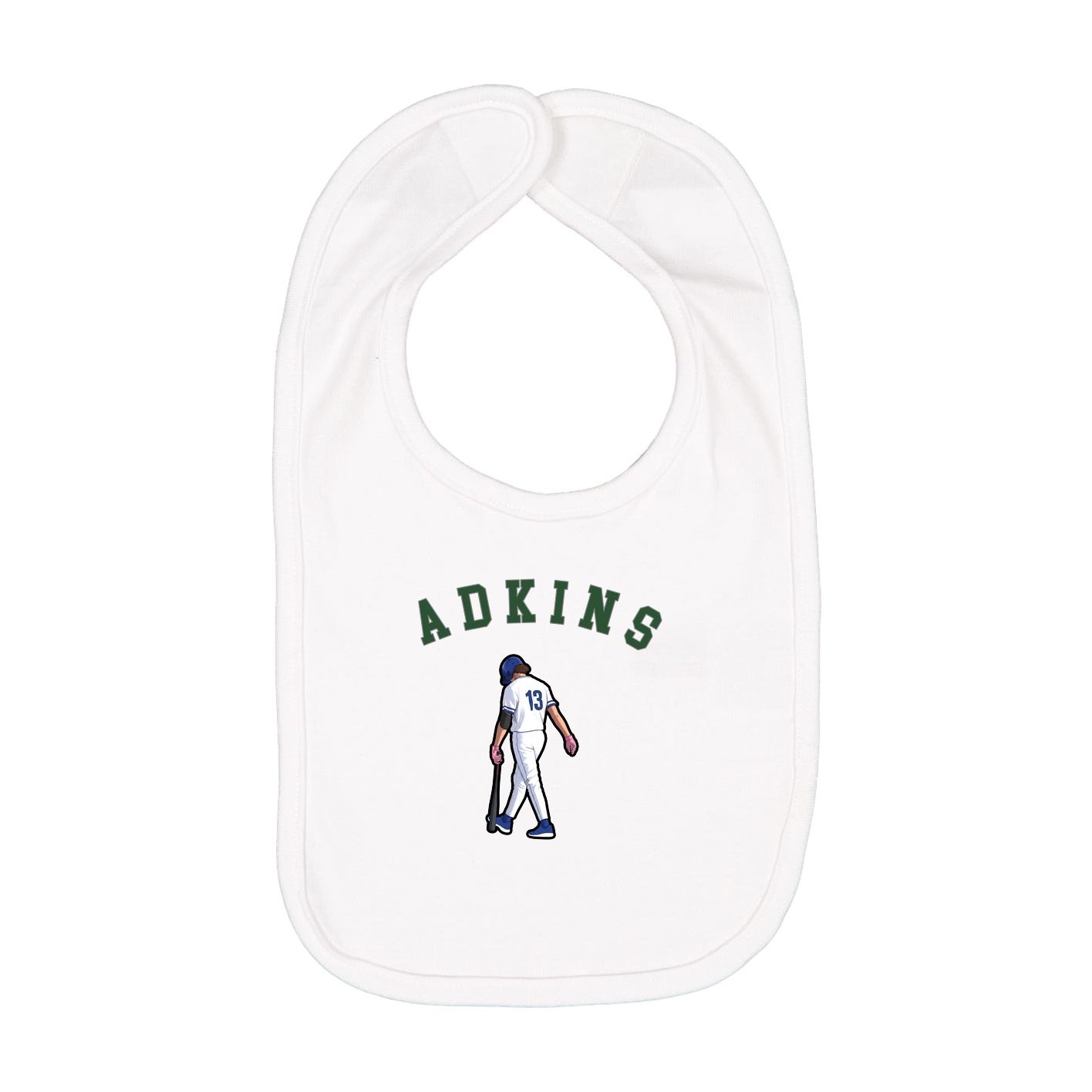 Infant Bib — Shirsey Arch in White