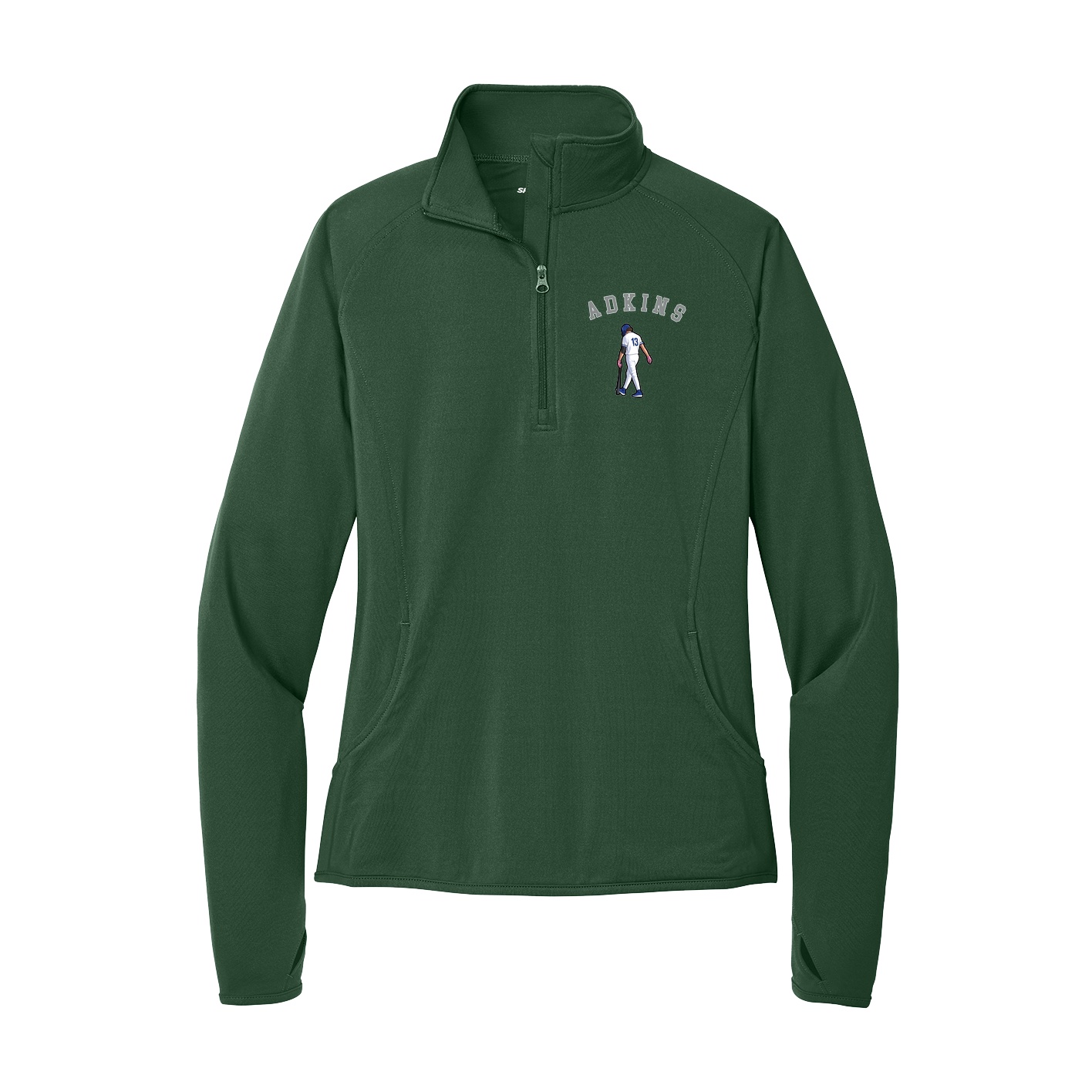 Women's Q-Zip Pullover — Shirsey Arch in Green