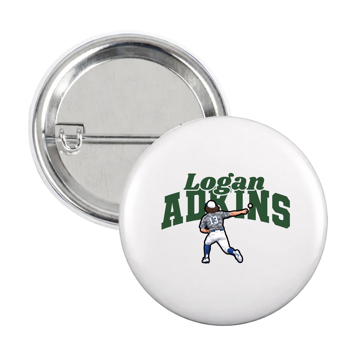 Game Day Button — Signature Arch in White