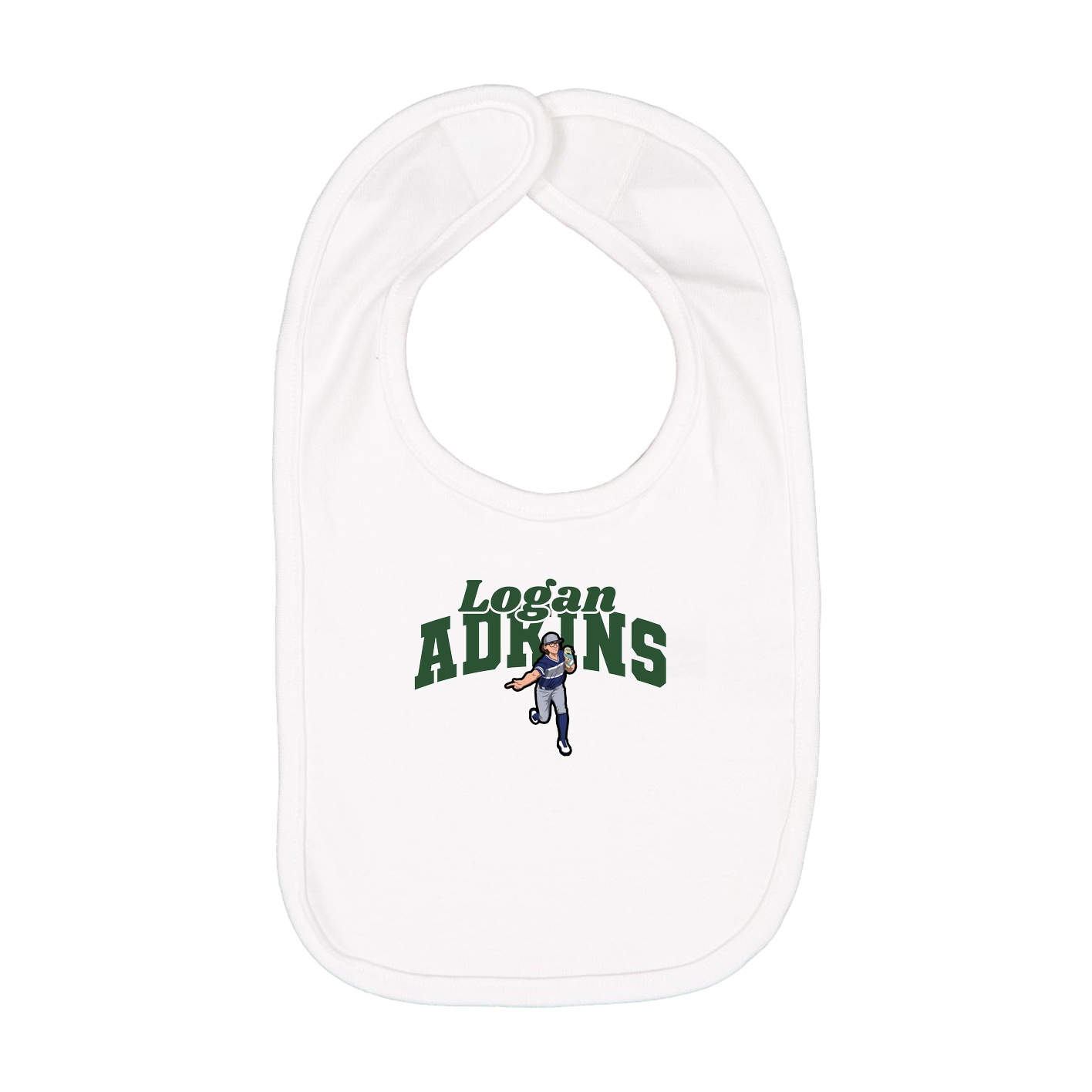 Infant Bib — Signature Arch in White