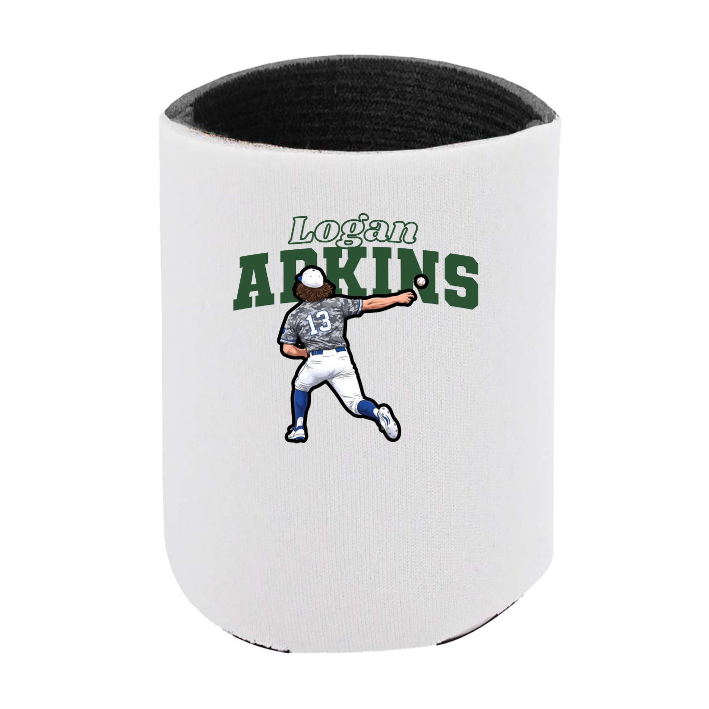 Can Holder — Name Arch in White