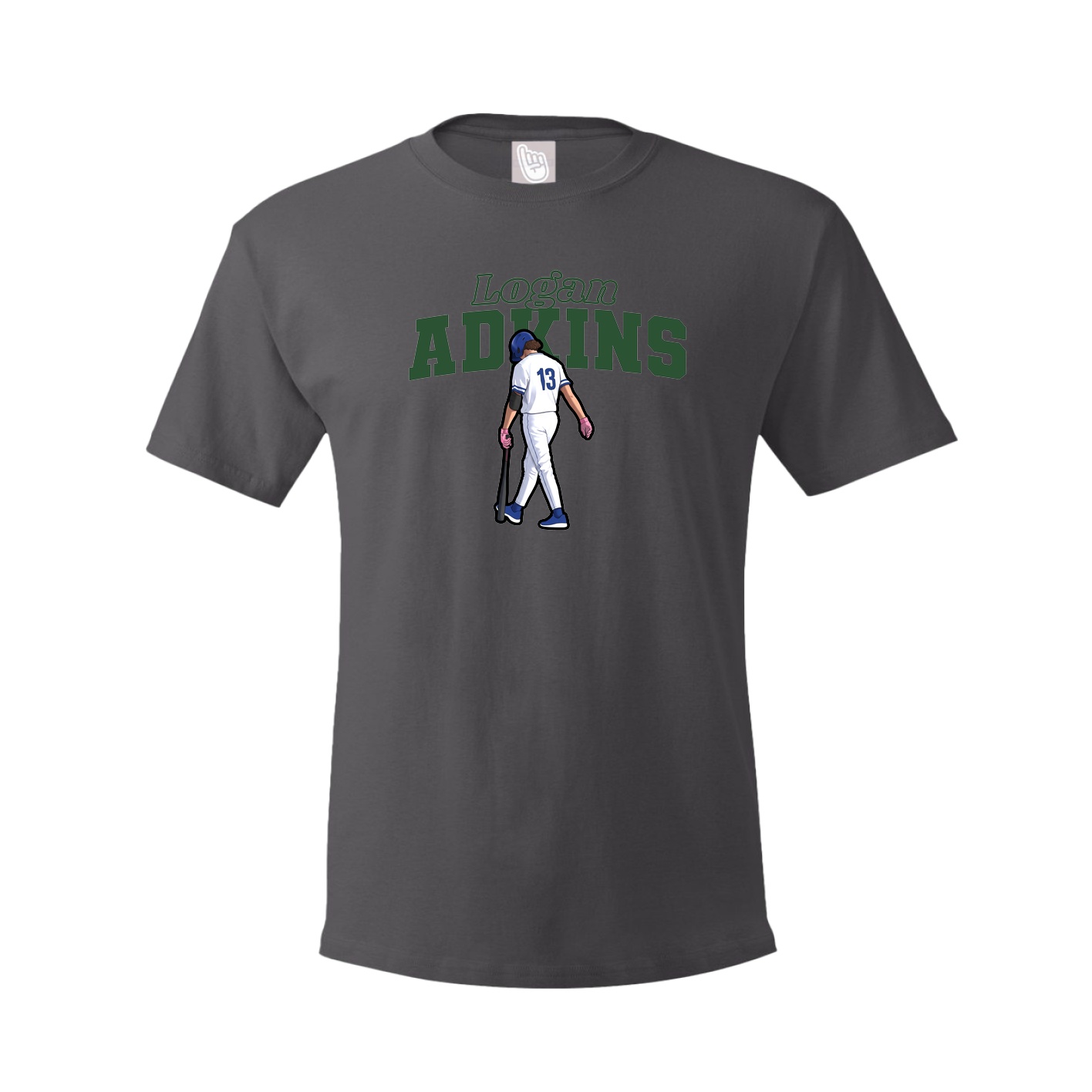Tee — Name Arch in Grey