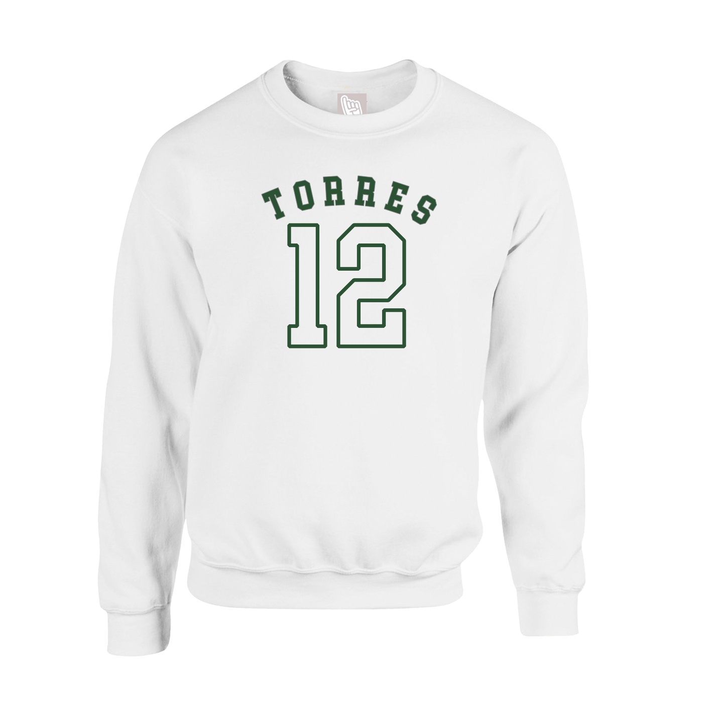 Fleece Crew — Shirsey Arch in White
