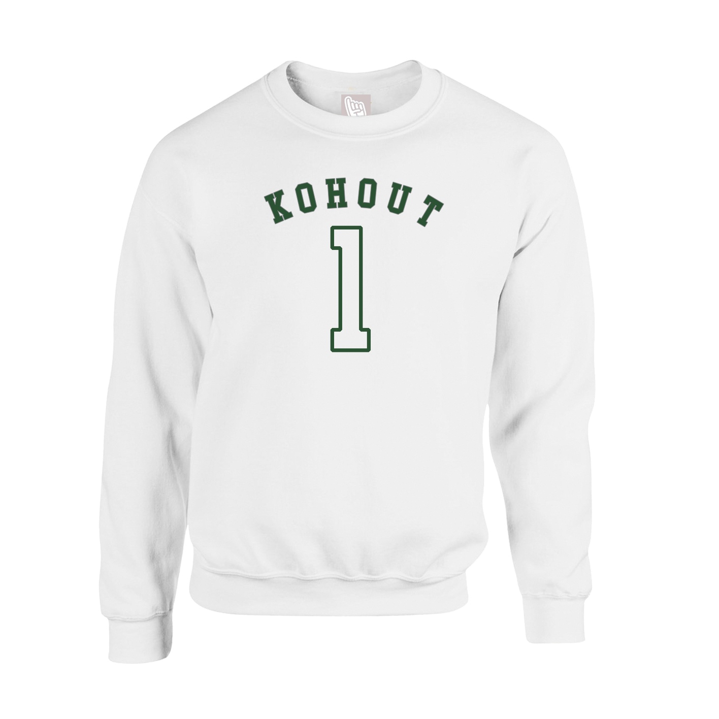 Fleece Crew — Shirsey Arch in White