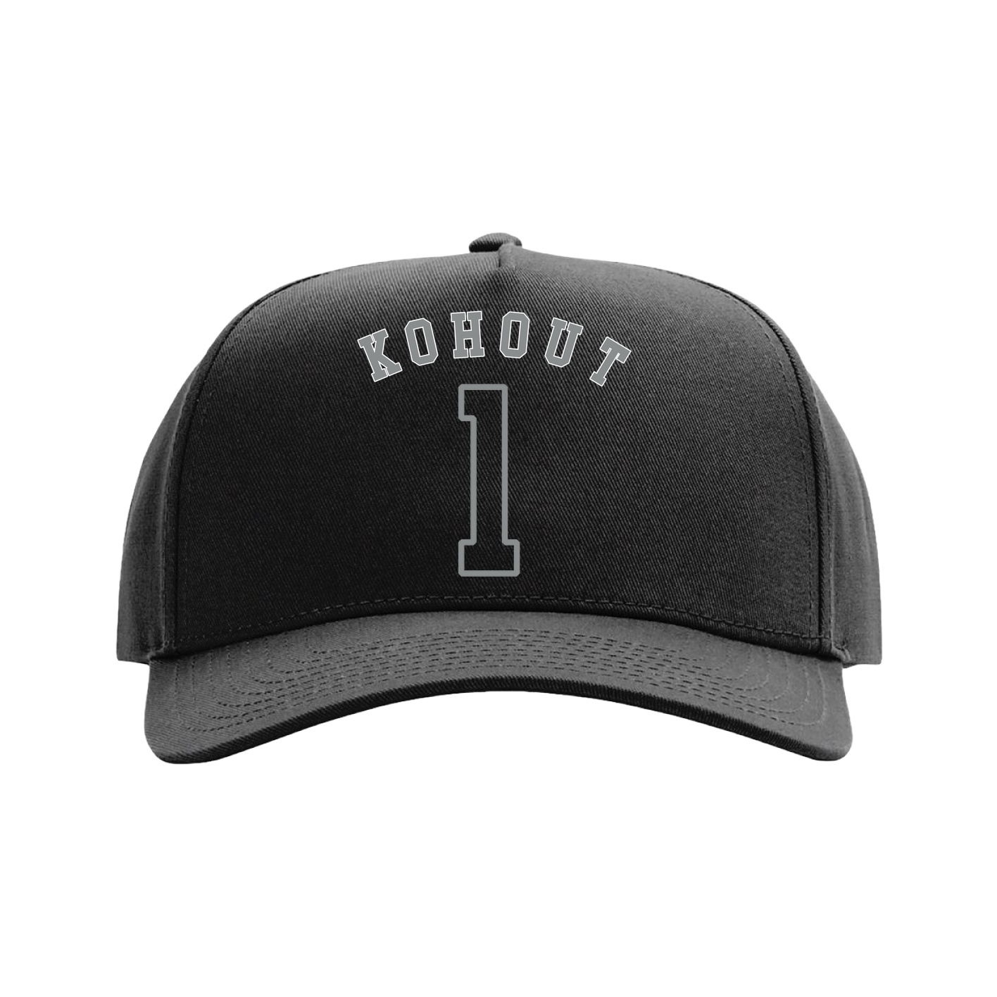 Full Fabric Five-Panel Champ Cap — Shirsey Arch in Black