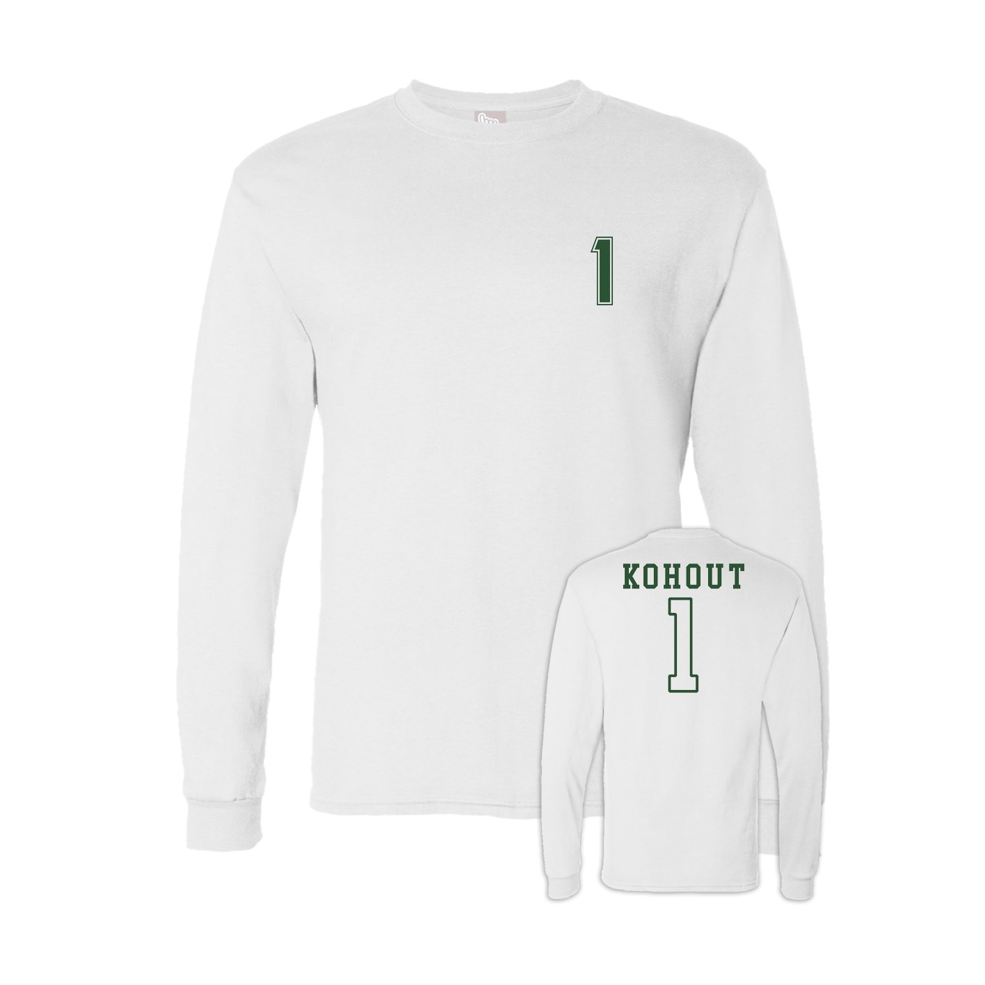 Long Sleeve Tee — Chest Back in White