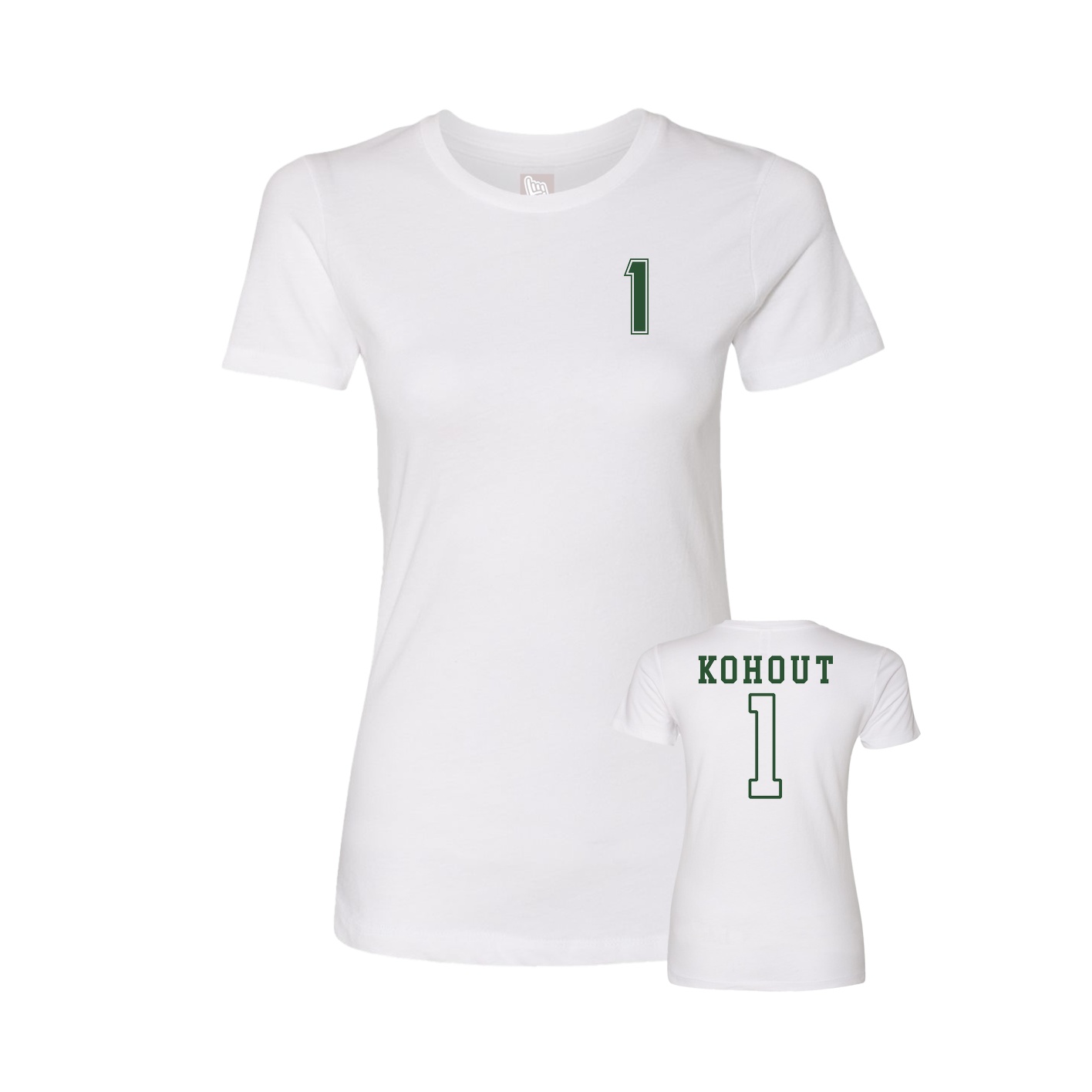 Womens Tee — Chest Back in White