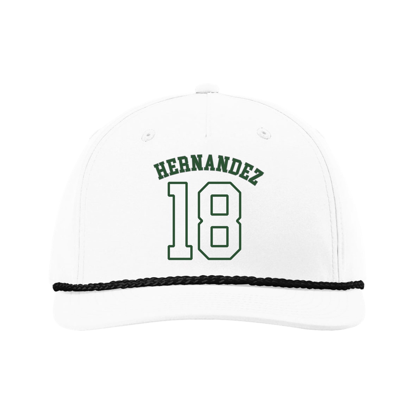 Five-Panel Classic Rope Cap — Shirsey Arch in White