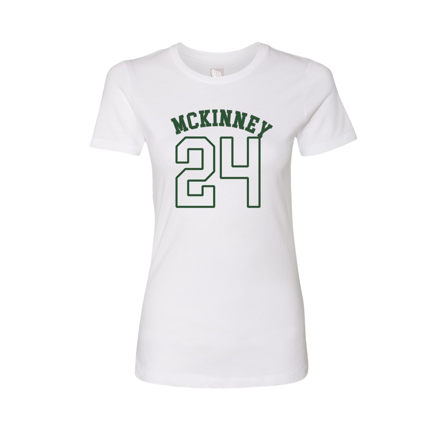 Fitted Women's Tee — Shirsey Arch in White