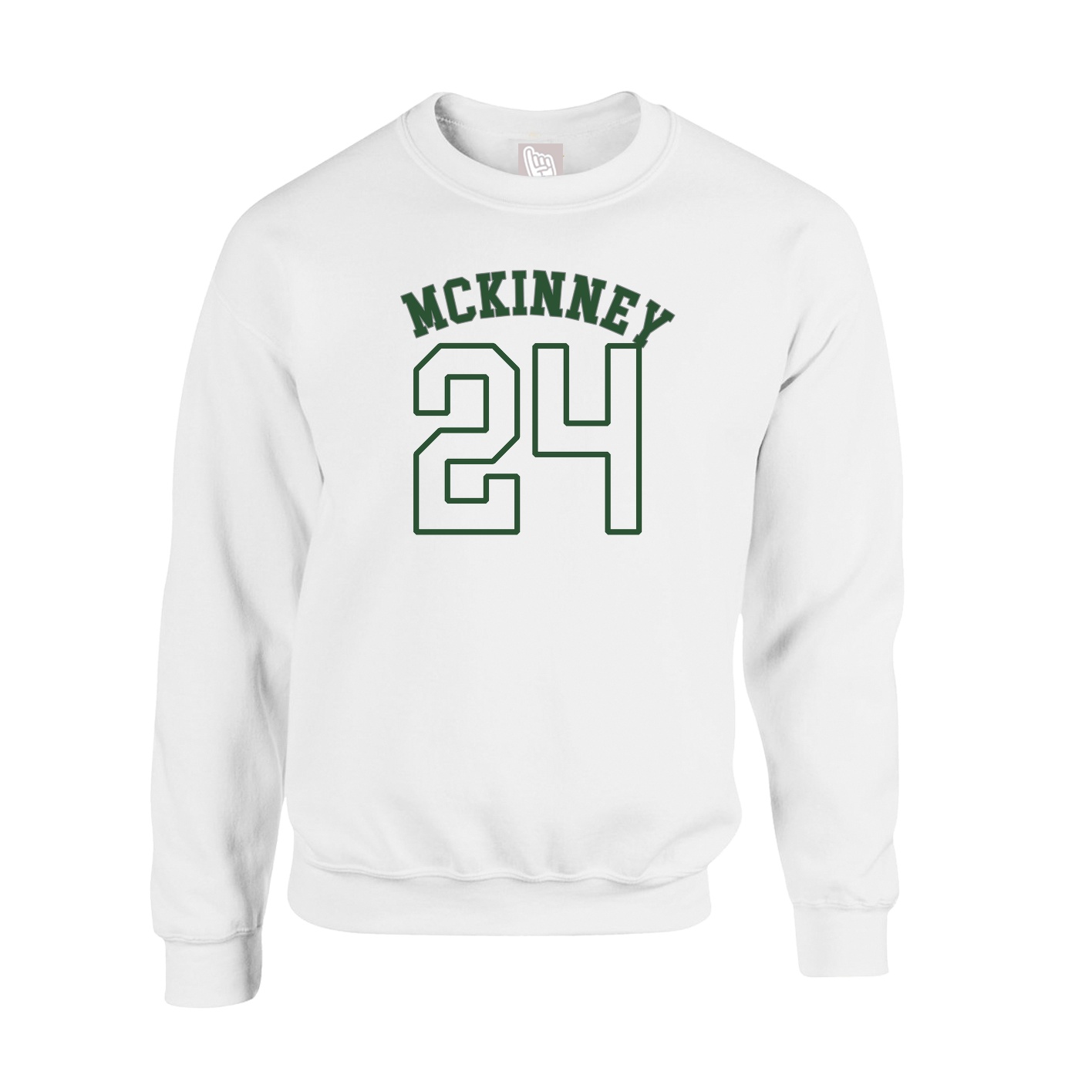Fleece Crew — Shirsey Arch in White