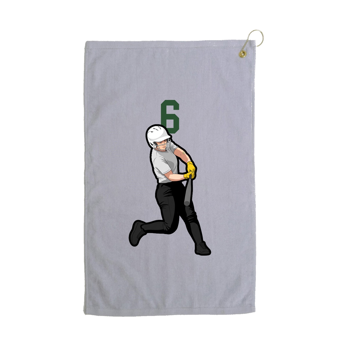 Golf Towel — Number Top in Grey