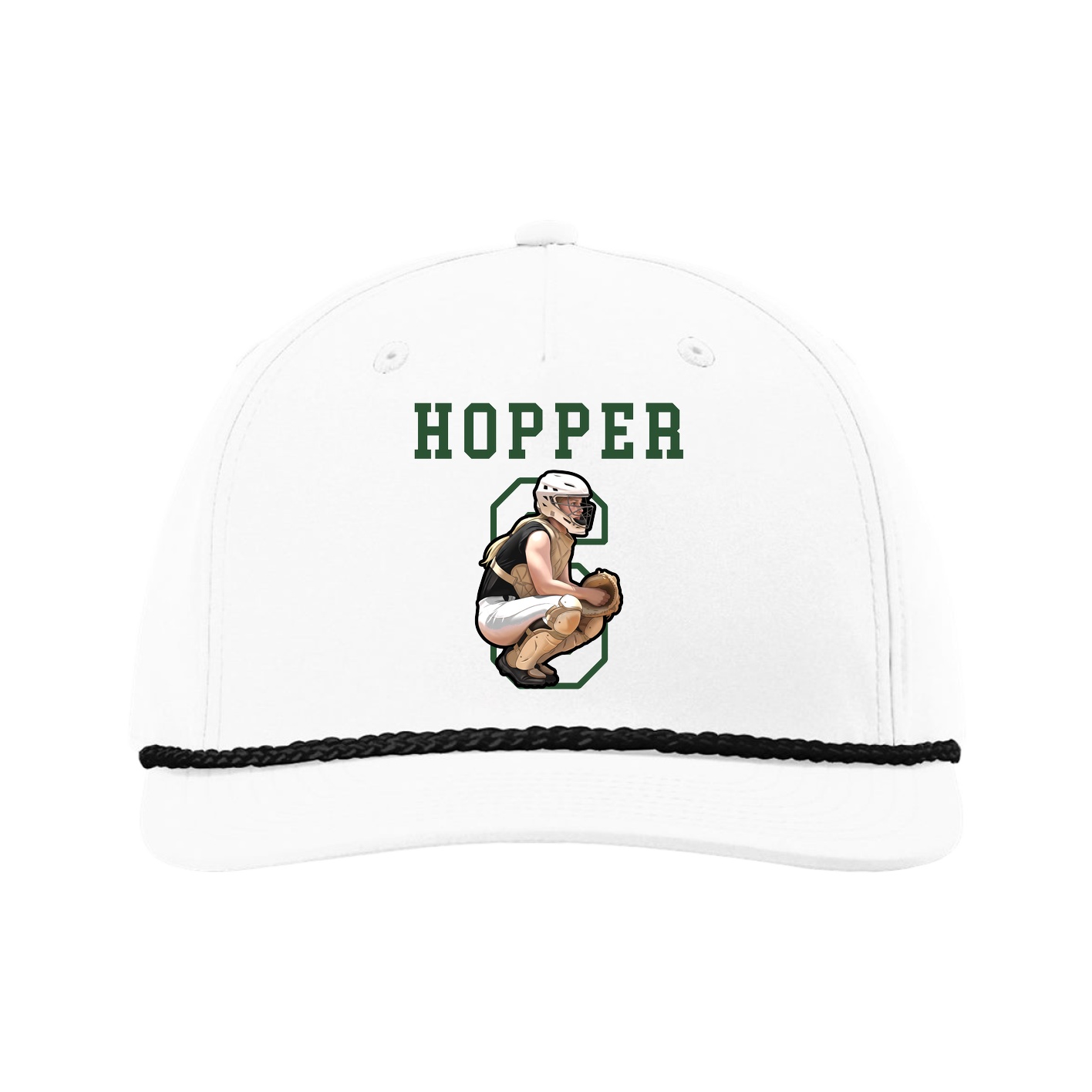 Five-Panel Classic Rope Cap — Shirsey in White
