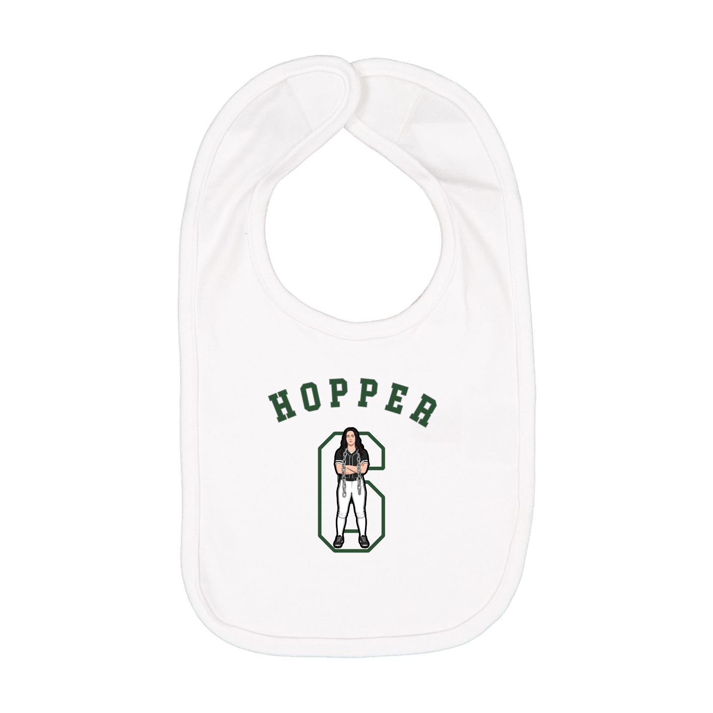 Infant Bib — Shirsey Arch in White