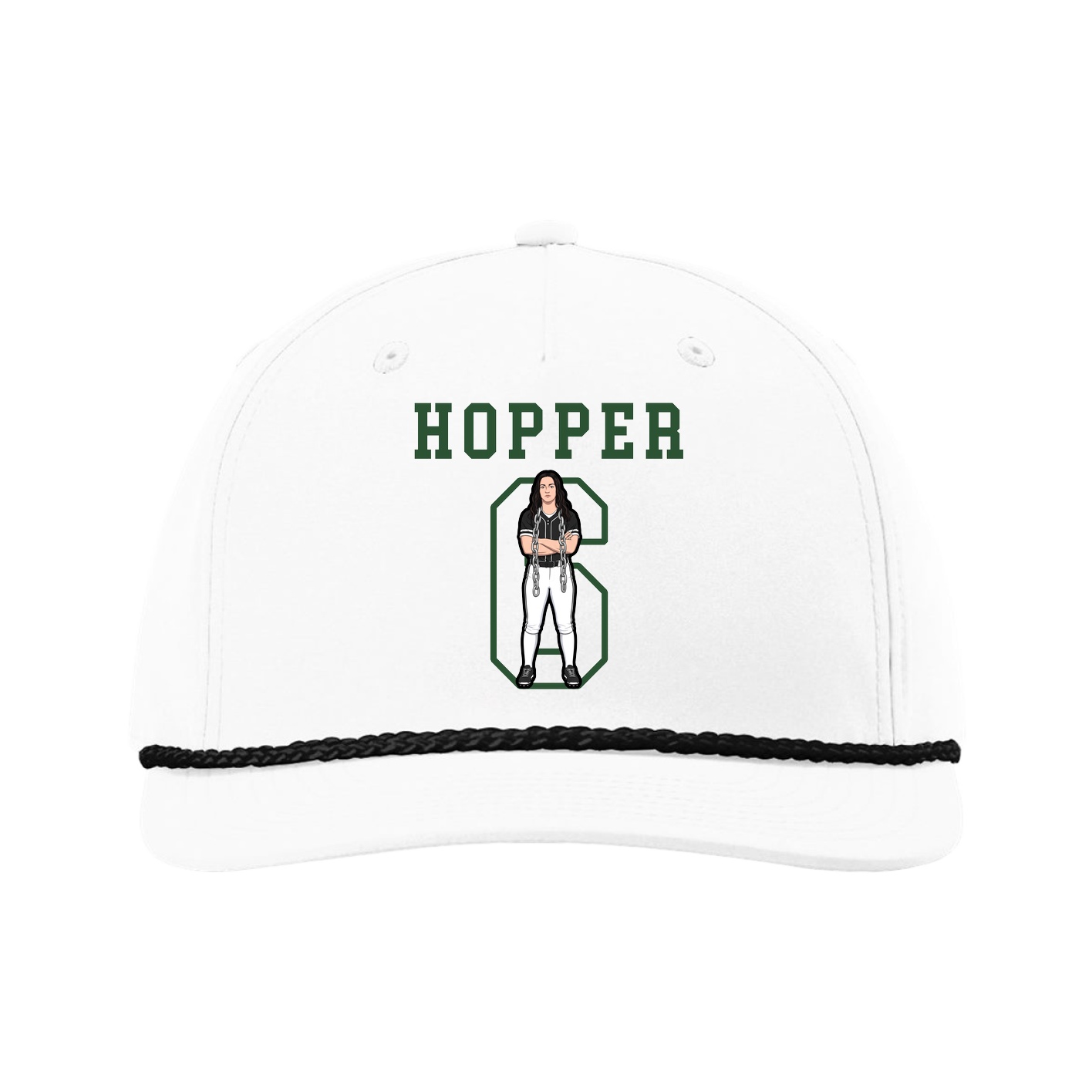 Five-Panel Classic Rope Cap — Shirsey in White