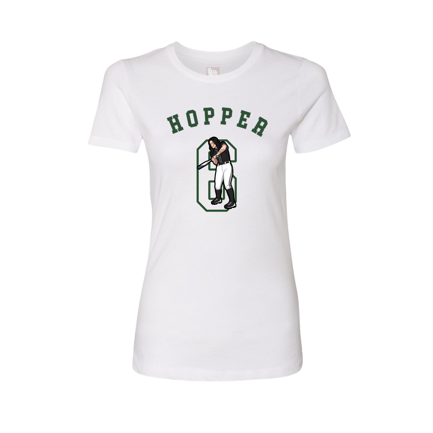 Fitted Women's Tee — Shirsey Arch in White