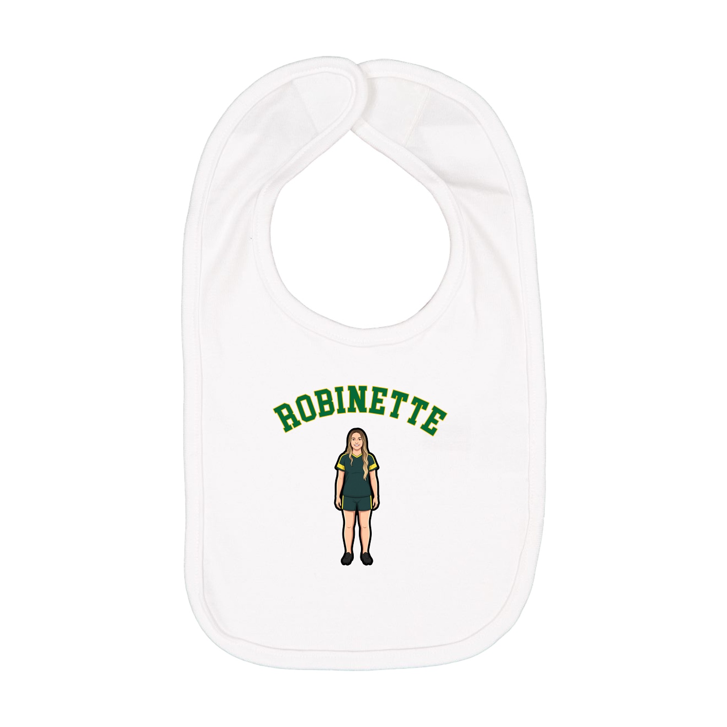 Infant Bib — Shirsey Arch in White