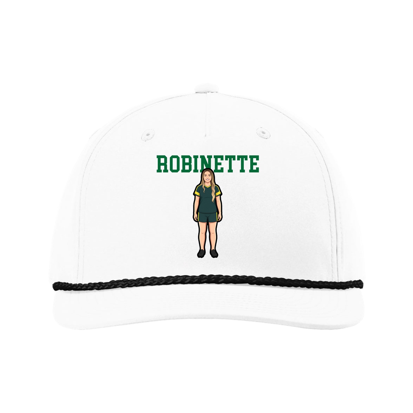 Five-Panel Classic Rope Cap — Shirsey in White