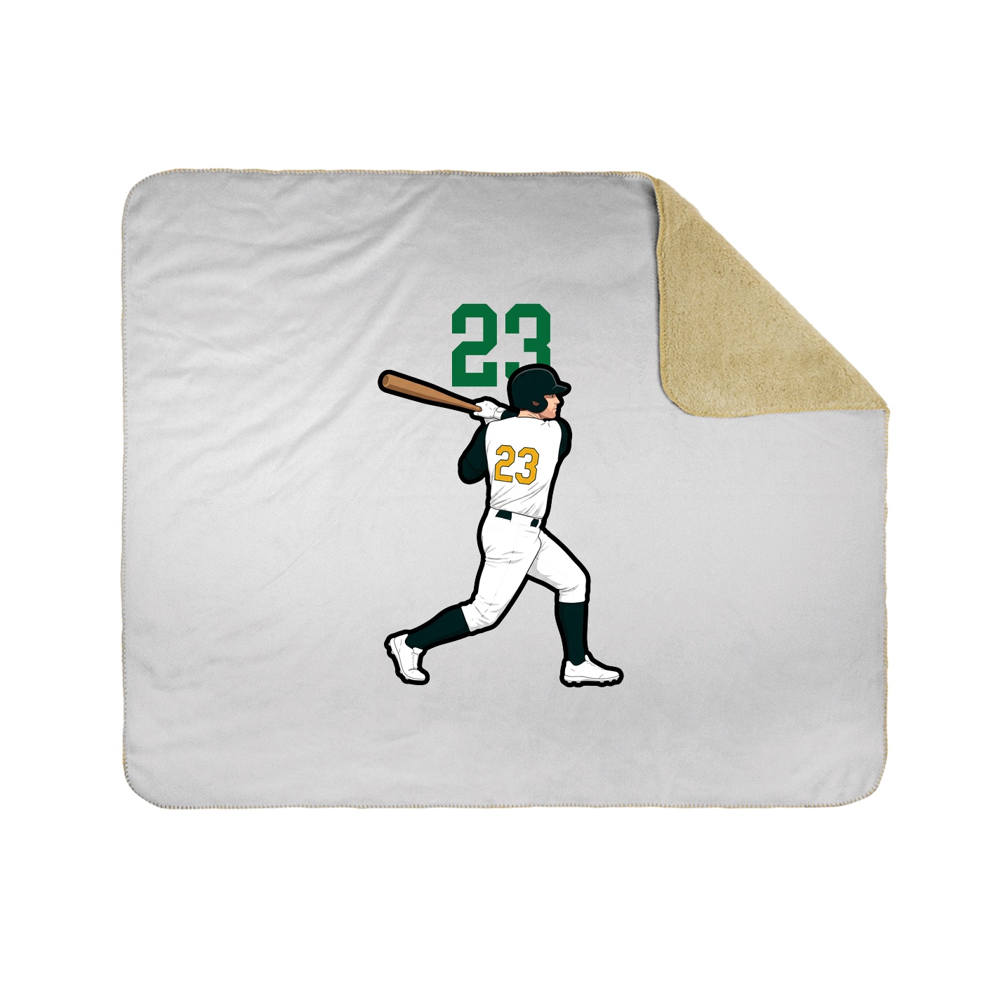 Throw Blanket — Number Top in White