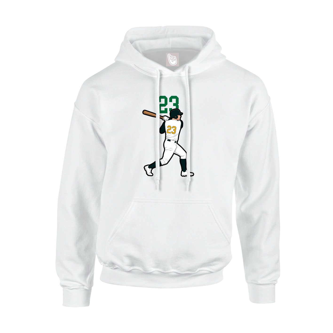 Hoodie — Number Top in White